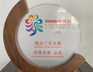 2021年第十屆中國花卉博覽會獲金獎